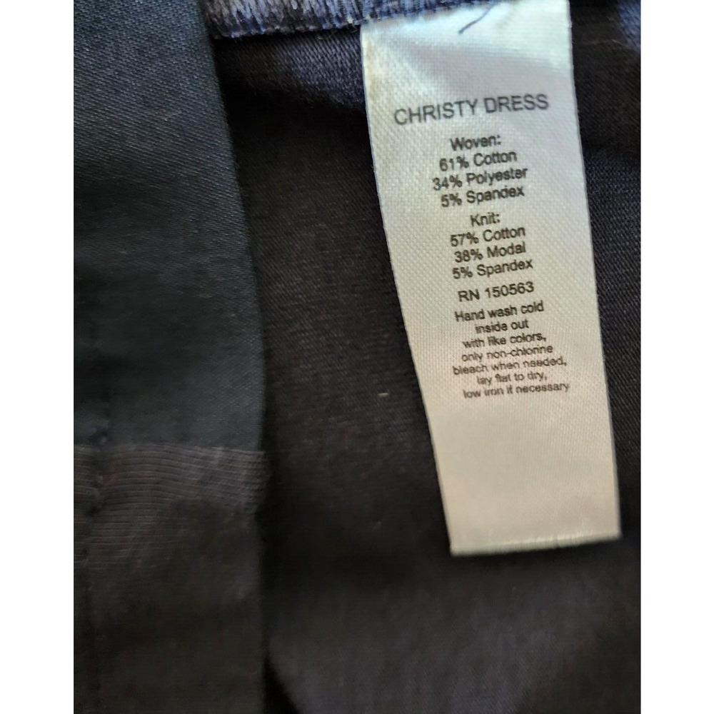 Hinson Wu Christy Dress Knit Jersey A-line Navy Dress pockets SMALL MSRP: $200 - Picture 4 of 11